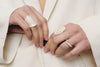 OLIO E ACETO Silver White Cave Wide Ring OA08F09 POEA4